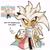 Size: 2048x2048 | Tagged: dead source, safe, artist:k4i__xx, silver the hedgehog, 2024, cape, cute, english text, exclamation mark, fluffy, holding something, looking at viewer, mouth open, mug, pride, pride flag, reference inset, silvabetes, simple background, smile, solo, trans pride, trans rights, white background, wink