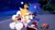 Size: 2048x1152 | Tagged: safe, ai art, artist:stardreamosx, miles "tails" prower, sonic the hedgehog, 2024, abstract background, beach, blushing, duo, eyes closed, flower, gay, heart, heart tail, holding each other, holding hands, kiss, moon, nighttime, outdoors, saliva, shipping, sitting, sloppy kissing, sonic x tails, water