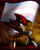 Size: 2048x2548 | Tagged: dead source, safe, artist:priestly-prince, shadow the hedgehog, abstract background, alternate version, flag, frown, holding something, looking offscreen, pride, pride flag, solo, standing, textless version, trans male, trans pride, transgender