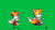 Size: 315x174 | Tagged: safe, artist:blitzerhog12, miles "tails" prower, fox, 2021, animated, classic tails, green background, male, redraw, remake, simple background, solo, sprite, style emulation, tails adventure, walking