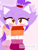 Size: 768x1024 | Tagged: dead source, safe, artist:bluey-wonder, blaze the cat, blazebetes, blushing, cute, echo background, lesbian, lesbian pride, lidded eyes, looking offscreen, pink background, pride, signature, simple background, solo, sweater