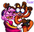 Size: 1967x1853 | Tagged: safe, artist:krow-draws, amy rose, sticks the badger, 2024, amy x sticks, bisexual, bisexual pride, blushing, cute, lesbian, lesbian pride, pride, shipping, signature, simple background, smile, solo, white background