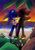 Size: 2048x2897 | Tagged: safe, artist:cylikaart, shadow the hedgehog, sonic the hedgehog, 2020, abstract background, backlighting, beach, cute, duo, eyes closed, flower, gay, grass, holding hands, ocean, outdoors, palm tree, shadow x sonic, shipping, signature, smile, standing, sun, sunset, tree, water, watermark