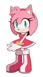 Size: 933x1664 | Tagged: safe, artist:toonsite, amy rose, looking at viewer, smile, standing