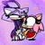 Size: 2048x2048 | Tagged: safe, artist:trinitybellaart, amy rose, blaze the cat, cat, hedgehog, 2024, amy x blaze, amy's halterneck dress, blaze's tailcoat, blushing, clothes, cute, dress, female, females only, hearts, holding hands, lesbian, shipping