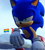 Size: 547x603 | Tagged: safe, editor:blu-ish, sonic the hedgehog, sonic frontiers, 3d, crouching, edit, lidded eyes, looking offscreen, meme, screencap, solo, 🏳️‍🌈❓️