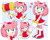 Size: 1527x1229 | Tagged: safe, artist:4622j, amy rose, hedgehog, dress, hammer, piko piko hammer