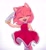 Size: 1885x2048 | Tagged: safe, artist:chickuito, amy rose, 2024, amybetes, cute, eyes closed, front view, gradient background, mouth open, open smile, signature, smile, solo, standing, white background