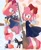 Size: 1662x2048 | Tagged: safe, artist:sa_ssssa, amy rose, cat, 2024, alternate outfit, bow, broom, cosplay, crossover, dress, holding something, kiki's delivery service, literal animal, looking at viewer, looking offscreen, mouth open, multiple views, open smile, outline, smile, smiling at viewer, waving, waving at viewer, white outline