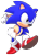 Size: 1545x2160 | Tagged: safe, artist:adverse56, sonic the hedgehog, 2023, 3d, classic sonic, classic sonic (universe), frown, looking offscreen, redraw, simple background, solo, transparent background