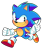 Size: 1600x1827 | Tagged: safe, artist:wrenchmaster4, sonic the hedgehog, 2020, blushing, classic sonic, classic sonic (universe), looking at viewer, pointing, running, simple background, smile, solo, transparent background