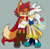 Size: 1044x1019 | Tagged: artist needed, safe, elias acorn, prince elias acorn, silver the hedgehog, hedgehog, squirrel, apple, cape, crossover, disney, dress, gay, grey background, prince florian, psychokinesis, shipping, silvias, snow white