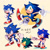 Size: 1000x1000 | Tagged: safe, artist:aimf0324, sonic the hedgehog, 2024, adventure pose, classic sonic, classic sonic (universe), signature, simple background, solo, sparkles