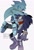 Size: 1097x1620 | Tagged: safe, artist:sk_rokuro, hedgehog, 2024, carrying them, duo, english text, frown, gay, glowing eyes, holding them, lidded eyes, looking at viewer, male, shadilver week, shipping, simple background, smile, terios the hedgehog, terios x venice, tongue out, venice the hedgehog, white background