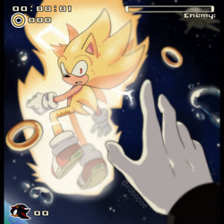 Size: 2048x2048 | Tagged: safe, artist:robopoe, shadow the hedgehog, sonic the hedgehog, super sonic, sonic adventure 2, 2024, duo, earth, falling, ring, space, super form