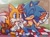 Size: 1075x798 | Tagged: dead source, safe, artist:cup99mug33992, miles "tails" prower, sonic the hedgehog, green hill zone, 2024, abstract background, basket, blanket, chili dog, crumbs, daytime, duo, eating, flower, food, gay, grass, legs crossed, looking at viewer, outdoors, picnic, picnic basket, shipping, sitting, smile, sonic x tails, wink