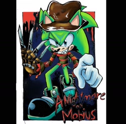 Size: 1560x1544 | Tagged: safe, artist:4sonicfan, scourge the hedgehog, freddy krueger, nightmare on elm street