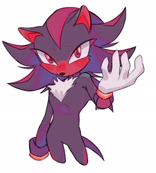 Size: 1843x2048 | Tagged: safe, artist:ghb_111, shadow the hedgehog, 2024, beanbrows, looking at viewer, simple background, solo, standing, white background