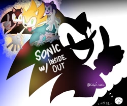 Size: 1200x1000 | Tagged: safe, artist:clgz_sonic, sonic the hedgehog, 2024, crossover, english text, group, inside out, recolor, self paradox, smile