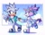 Size: 2048x1590 | Tagged: safe, artist:loulubally, blaze the cat, silver the hedgehog, shipping, silvaze, straight, summer