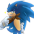 Size: 3072x3072 | Tagged: safe, artist:isabellaexpertartist, sonic the hedgehog, hedgehog, 2024, clenched teeth, featured image, hand on hip, lidded eyes, male, simple background, smile, solo, sonic boom (tv), standing, star (symbol), white background