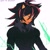 Size: 2048x2048 | Tagged: safe, artist:lhis_lucas, artist:lhislucas, shadow the hedgehog, human, frown, humanized, looking offscreen, neck fluff, simple background, solo, sweatdrop, tan skin, white background