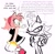 Size: 2000x1978 | Tagged: safe, artist:the-hydroxian-artblog, amy rose, shadow the hedgehog, hedgehog, amy's halterneck dress, dialogue, duo, female, hands on hips, looking at them, male, mind reading, monochrome, simple background, speech bubble, thinking, thought bubble, white background