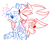 Size: 611x504 | Tagged: safe, artist:tobytots, shadow the hedgehog, sonic the hedgehog, hedgehog, 2019, arm around shoulders, blushing, cute, duo, eyes closed, gay, heart, kiss on cheek, lidded eyes, looking at them, male, obtrusive watermark, shadow x sonic, shipping, signature, simple background, smile, standing, watermark, white background