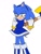 Size: 1000x1300 | Tagged: safe, artist:sakana_wo_kuu, sonic the hedgehog, hedgehog, 2024, amy's halterneck dress, cosplay, dress, hammer, piko piko hammer, simple background, solo, white background