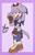 Size: 1303x2048 | Tagged: safe, artist:bluey-maurice30, perci the bandicoot, abstract background, alternate version, bandicoot, female, lidded eyes, looking at viewer, mouth open, pose, signature, smile, solo, uekawa style