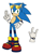 Size: 1694x2048 | Tagged: safe, artist:itz-pandora, sonic the hedgehog, devil horns (gesture), flat colors, knee brace, looking at viewer, redesign, simple background, smile, solo, sonic riders, standing, sunglasses, white background, wrist braces