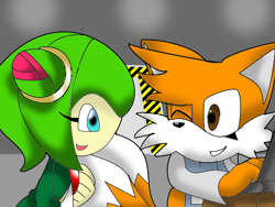 Size: 640x480 | Tagged: safe, artist:massi-the-fox, cosmo the seedrian, oc, oc:massi the fox, fox, seedrian, female, male