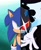 Size: 1696x2048 | Tagged: safe, artist:li_han04, sonic the hedgehog, 2024, abstract background, duo, frown, idw sonic the hedgehog, looking at viewer, phantom rider, shine, signature, two sides