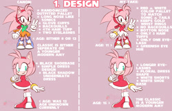 Size: 2048x1318 | Tagged: safe, artist:emistations, amy rose, amy's classic dress, amy's halterneck dress, redesign, solo