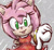 Size: 465x429 | Tagged: safe, artist:rush88, amy rose, icon, pointing, solo, tongue out