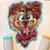 Size: 1280x1280 | Tagged: safe, artist:lightningstar1389, muttski, dog, bust, collar, drooling, irl, looking at viewer, marker, outline, saliva, signature, smile, solo, tongue out, traditional media, watermark
