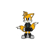 Size: 480x480 | Tagged: safe, artist:cyantinn, miles "tails" prower, nine, sonic prime, 2024, flat colors, front view, frown, looking ahead, looking offscreen, missing accessory, simple background, solo, standing, white background