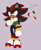 Size: 2821x3471 | Tagged: safe, artist:smugperson, shadow the hedgehog, hedgehog, 2024, alternate outfit, character name, clothes, flat colors, frown, gender swap, grey background, jacket, looking offscreen, male, signature, simple background, solo, standing