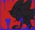 Size: 1118x979 | Tagged: semi-grimdark, artist:bubblgsth, shadow the hedgehog, hedgehog, bleeding, bleeding from eyes, bleeding from mouth, blood, blue blood, blue eyes, heart, limited palette, male, open mouth, red background, solo