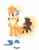 Size: 4703x5972 | Tagged: safe, artist:jeppers0n2005, miles "tails" prower, 2023, blue shoes, brown fur, eye clipping through hair, looking at viewer, mouth open, orange fur, pointing, redesign, signature, simple background, smile, solo, standing, white background