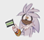 Size: 1009x913 | Tagged: safe, artist:ffc1cb, silver the hedgehog, agender, agender pride, blushing, bust, cute, dark skin, flag, gender headcanon, grey background, headcanon, holding something, looking offscreen, pride, pride flag, silvabetes, simple background, smile, solo, solo agender, standing