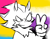 Size: 430x336 | Tagged: safe, artist:fortrustory, shadow the hedgehog, cute, icon, looking offscreen, monochrome, nonbinary, nonbinary pride, nonbinary shadow, pansexual, pansexual pride, pansexual shadow, pride, pride flag background, shadowbetes, smile, solo, solo nonbinary, v sign
