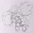 Size: 2048x2018 | Tagged: safe, artist:sonicrelated, tangle the lemur, whisper the wolf, 2023, barefoot, blushing, claws, cute, eyes closed, floppy ears, holding hands, hugging, lesbian, line art, monochrome, paws, pencilwork, shipping, signature, smile, tangabetes, tangle x whisper, three toes, traditional media, wagging tail, whispabetes