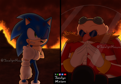 Size: 3000x2100 | Tagged: safe, artist:jocelynminions, robotnik, sonic the hedgehog