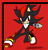 Size: 775x800 | Tagged: safe, artist:watermelonowl, shadow the hedgehog, hedgehog, black fur, flat colors, gloves, gun, male, red eyes, red fur, shoes, solo