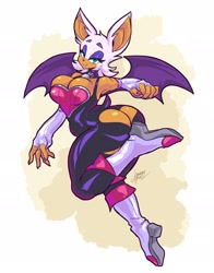 Size: 2354x3008 | Tagged: suggestive, artist:sketchytodd, rouge the bat, rouge's heart top, solo