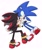 Size: 1276x1502 | Tagged: dead source, safe, artist:goatt344, shadow the hedgehog, sonic the hedgehog, angry, clenched teeth, duo, gun, holding something, looking at each other, simple background, standing, white background