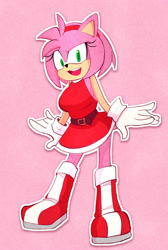 Size: 1343x2000 | Tagged: safe, artist:sonicmathews, amy rose, solo