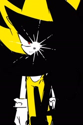 Size: 1973x2946 | Tagged: safe, artist:ssedgehog, shadow the hedgehog, sonic the hedgehog, super sonic, black background, duo, simple background, super form