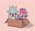 Size: 2935x2625 | Tagged: safe, artist:karl0, blaze the cat, silver the hedgehog, cat, hedgehog, blushing, box, comic, duo